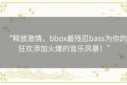 “释放激情，bbox最残忍bass为你的狂欢添加火爆的音乐风暴！”