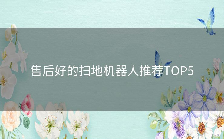 售后好的扫地机器人推荐TOP5 售后好的扫地机器人推荐TOP5