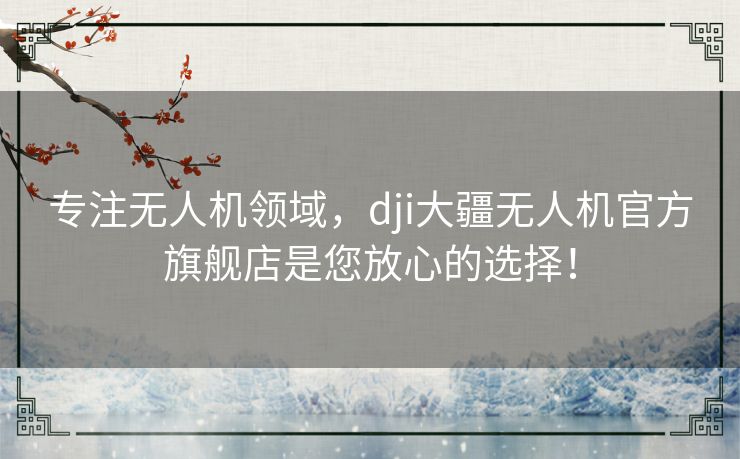 专注无人机领域,dji大疆无人机官方旗舰店是您放心的选择! 专注无人机领域,dji大疆无人机官方旗舰店是您放心的选择!