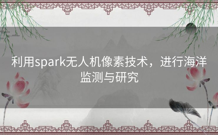 利用spark无人机像素技术,进行海洋监测与研究 利用spark无人机像素技术,进行海洋监测与研究