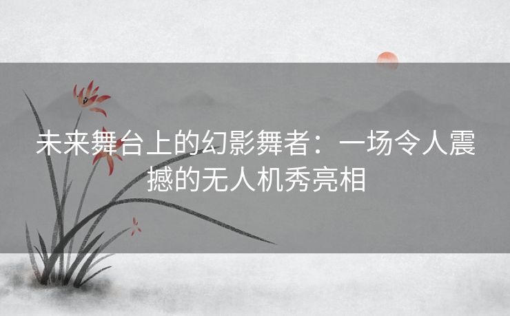 未来舞台上的幻影舞者:一场令人震撼的无人机秀亮相 未来舞台上的幻影舞者:一场令人震撼的无人机秀亮相