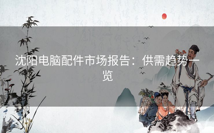 沈阳电脑配件市场报告：供需趋势一览
