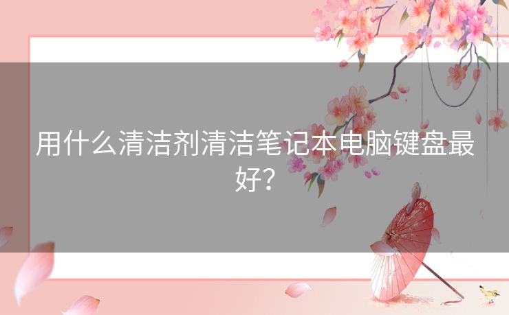 用什么清洁剂清洁笔记本电脑键盘最好? 用什么清洁剂清洁笔记本电脑键盘最好?