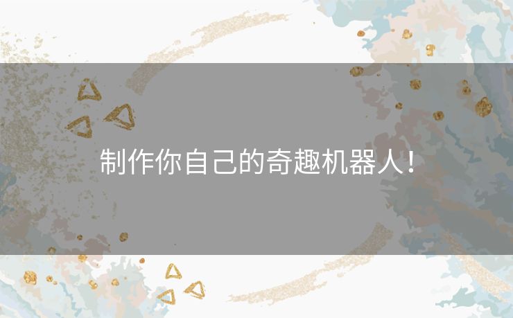 制作你自己的奇趣机器人! 制作你自己的奇趣机器人!
