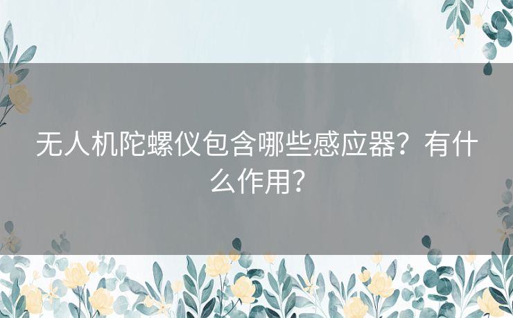 无人机陀螺仪包含哪些感应器?有什么作用? 无人机陀螺仪包含哪些感应器?有什么作用?