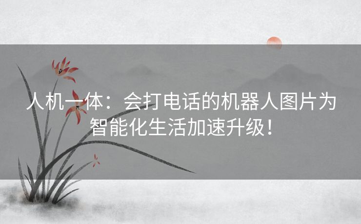 人机一体:会打电话的机器人图片为智能化生活加速升级! 人机一体:会打电话的机器人图片为智能化生活加速升级!