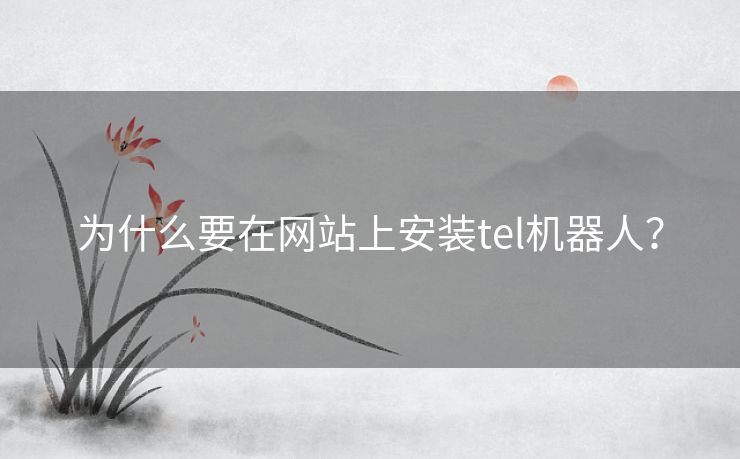 为什么要在网站上安装tel机器人? 为什么要在网站上安装tel机器人?