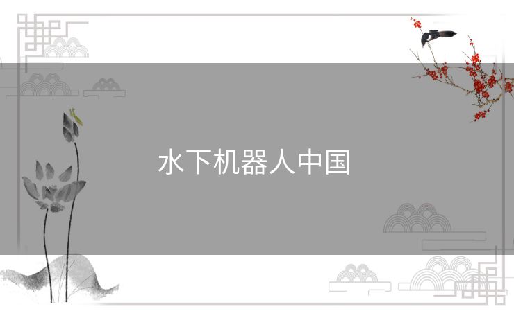 水下机器人中国 水下机器人中国