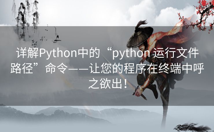 详解Python中的“python 运行文件路径”命令——让您的程序在终端中呼之欲出! 详解Python中的“python 运行文件路径”命令——让您的程序在终端中呼之欲出!