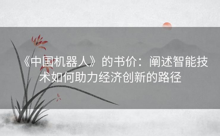 《中国机器人》的书价:阐述智能技术如何助力经济创新的路径 《中国机器人》的书价:阐述智能技术如何助力经济创新的路径