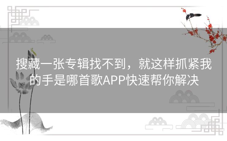 搜藏一张专辑找不到,就这样抓紧我的手是哪首歌APP快速帮你解决 搜藏一张专辑找不到,就这样抓紧我的手是哪首歌APP快速帮你解决