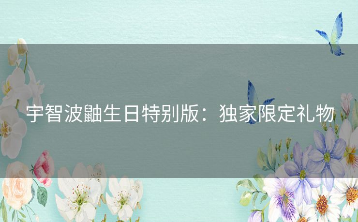 宇智波鼬生日特别版:独家限定礼物 宇智波鼬生日特别版:独家限定礼物
