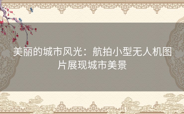 美丽的城市风光:航拍小型无人机图片展现城市美景 美丽的城市风光:航拍小型无人机图片展现城市美景