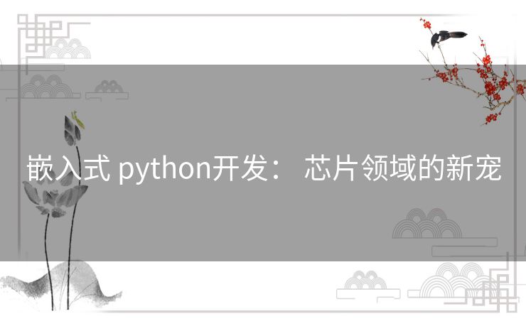 嵌入式 python开发: 芯片领域的新宠 嵌入式 python开发: 芯片领域的新宠