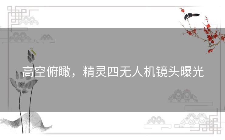 高空俯瞰,精灵四无人机镜头曝光 高空俯瞰,精灵四无人机镜头曝光