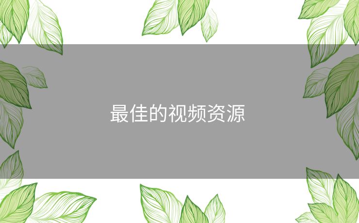 最佳的视频资源 最佳的视频资源